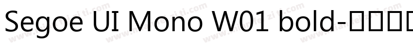 Segoe UI Mono W01 bold字体转换